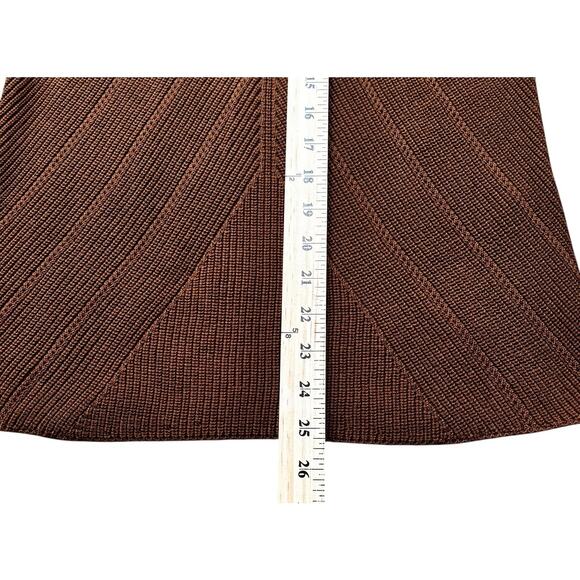 Chico's Ribbed Key Hole Turtleneck Sweater Extra Small Long Sleeve Brown XS - Picture 5 of 7